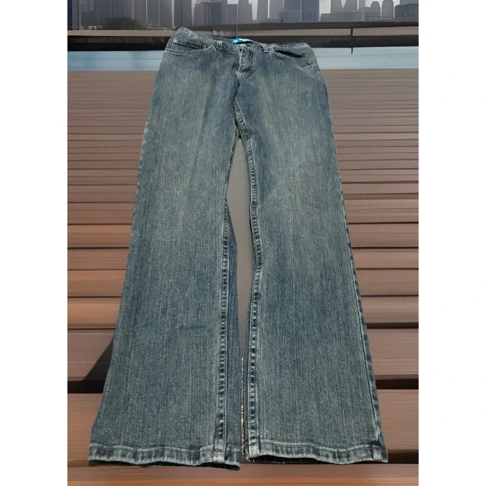 Lee Premium Select Straight Jeans Boys Size 18 R M Wash Blue Denim 31x31